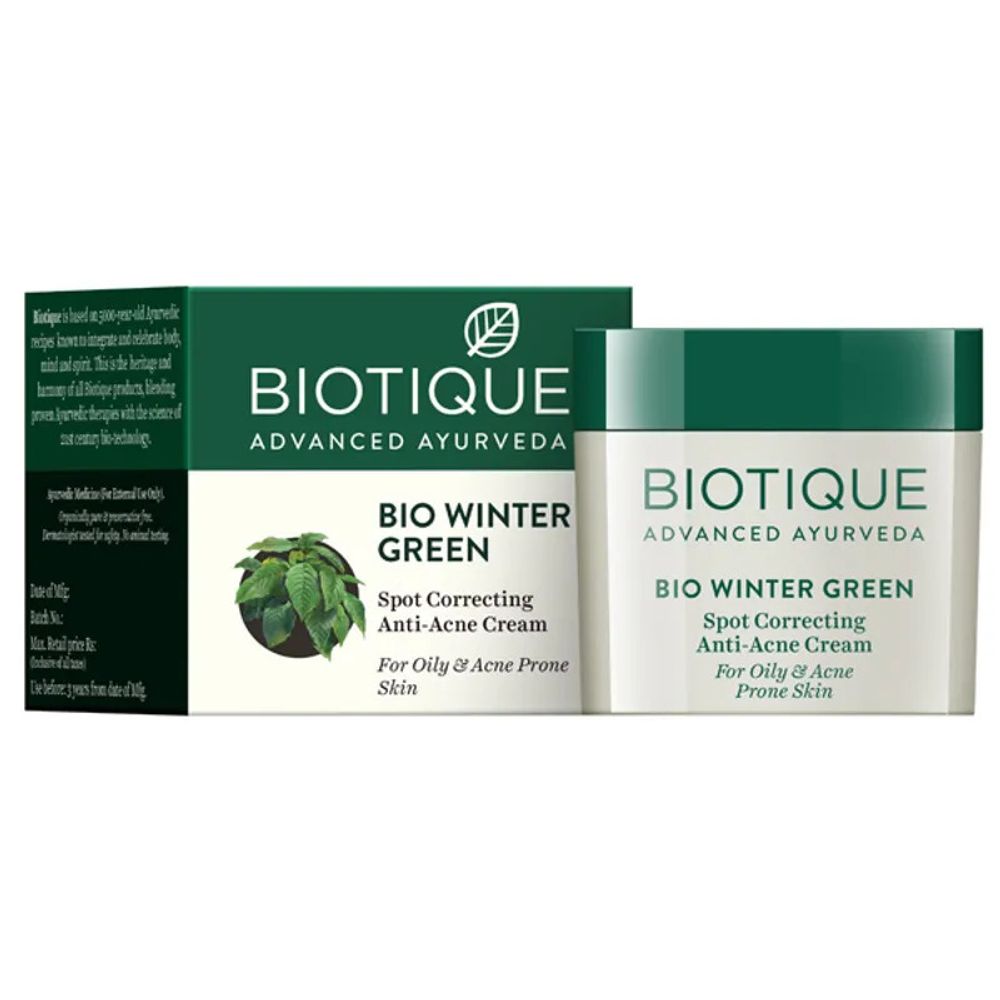 Крем для лица Biotique Bio Winter Green Anti-Acne Зимний против прыщей и угрей 15 гр