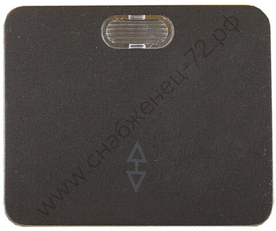 СВЕТОЗАР Гамма, проходной с подсветкой одноклавишный без вставки и рамки цвет темно-серый металлик 10A/~250В, Электрический выключатель (SV-54138-DM)