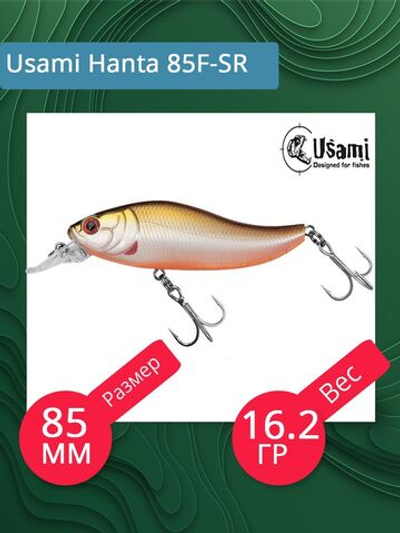 Воблер для рыбалки Usami Hanta 85F-SR, 16.2 гр., цвет #605, плавающий