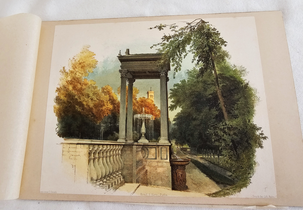 [Грэб К. Архитектурные и ландшафтные изображения Сан-Суси и его окрестностей. По акварелям Карла Грэба] [Graeb C. Architektonisch-Landschaftliche Darstellungen von Sans-Souci und Umgebung. - Nach Aquarellen von Carl Graeb. Im reichsten Farbendruck von S