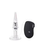 Прозрачная анальная пробка с вибрацией VIBRATING PLUG JAMMY JELLY ANAL POINT OF PLEASURE SMALL - 13,5 см. (Цвет: прозрачный)