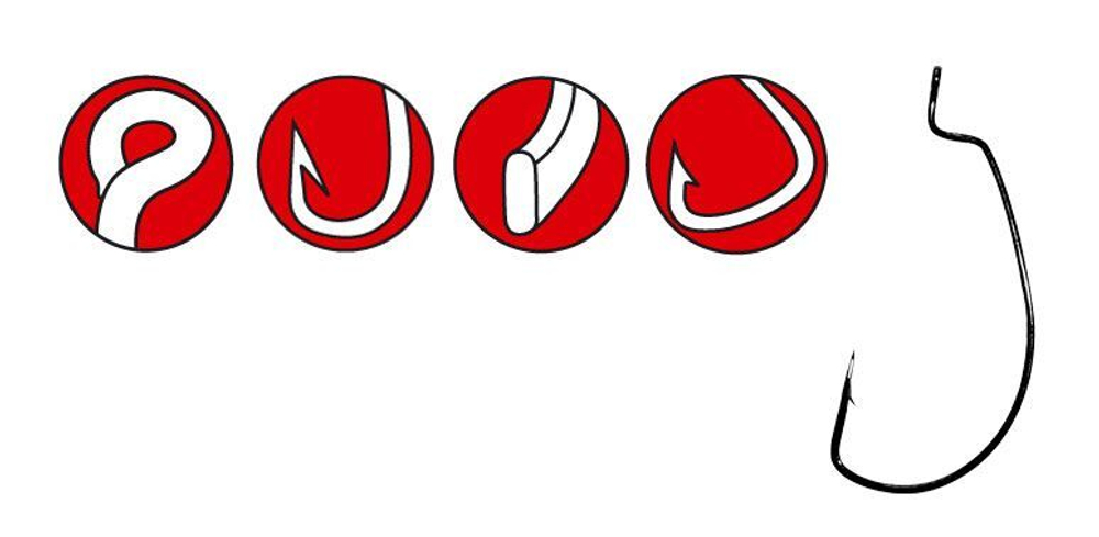 Крючок Gamakatsu HooK Worm Offset EWG Red №04