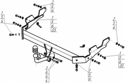 Фаркоп с эл-кой Smart Mazda CX-5 2011 - н.в. (оцинкованный шар)(паспорт и сертификат в комплекте) 91101-A.Motodor