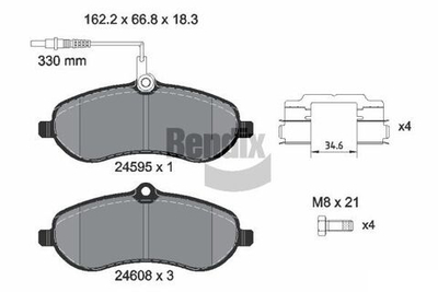 BENDIX Braking - BPD1068-BEN - Brake Pad Set, disc brake