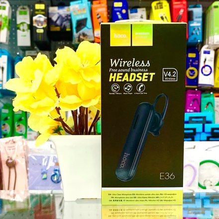 Беспроводная моногарнитура Hoco E36, черная