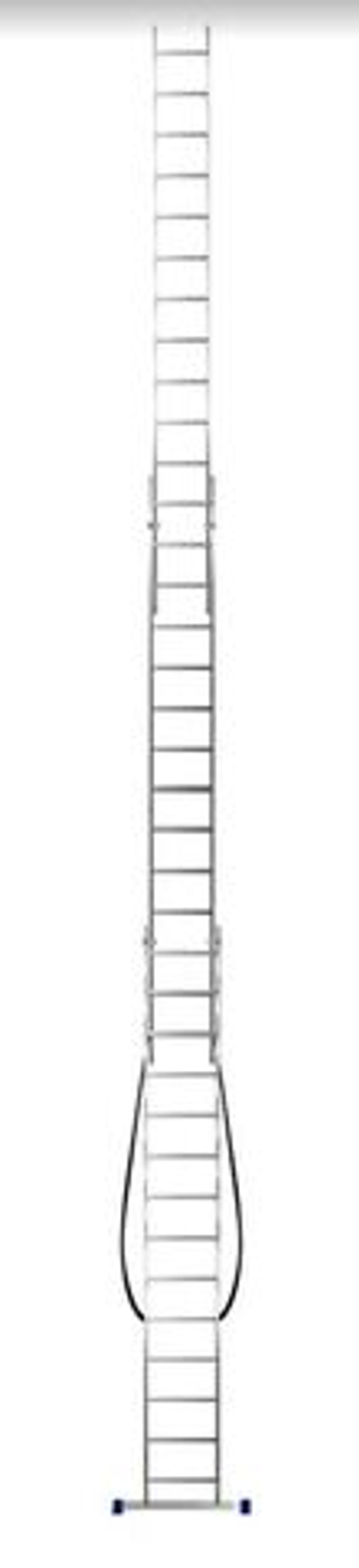 Лестница алюмин.  3секц* 14ступеней (3,97м-6,68м-9,50м) / МОНТАЖНИК