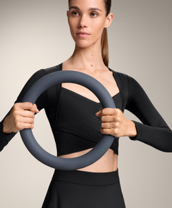 Oysho Футболка с длинным рукавом Comfortlux, черный