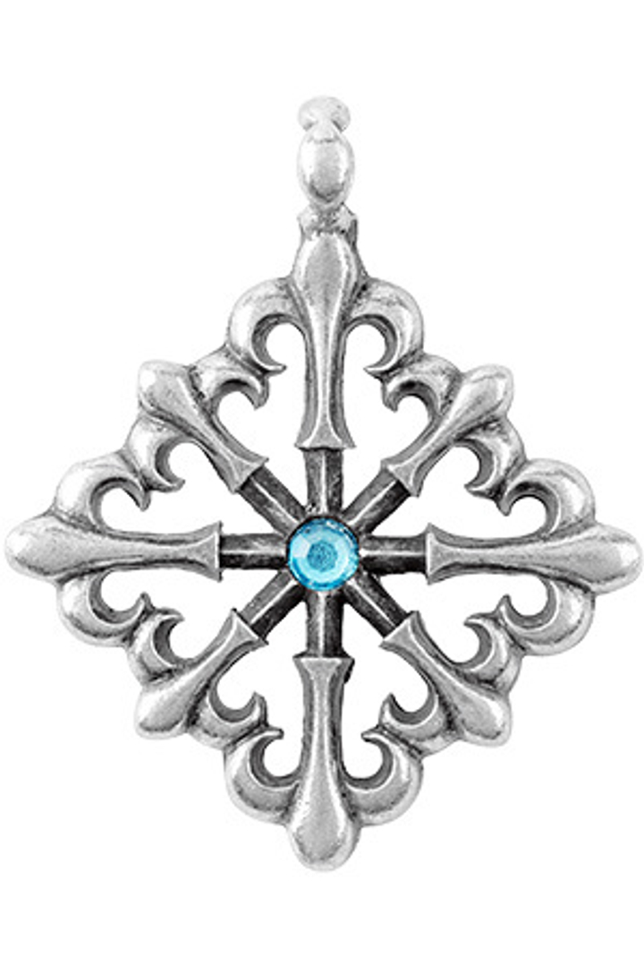 Амулет (Totem) № 38 Восьмиконечный крест с лилиями, английское олово
