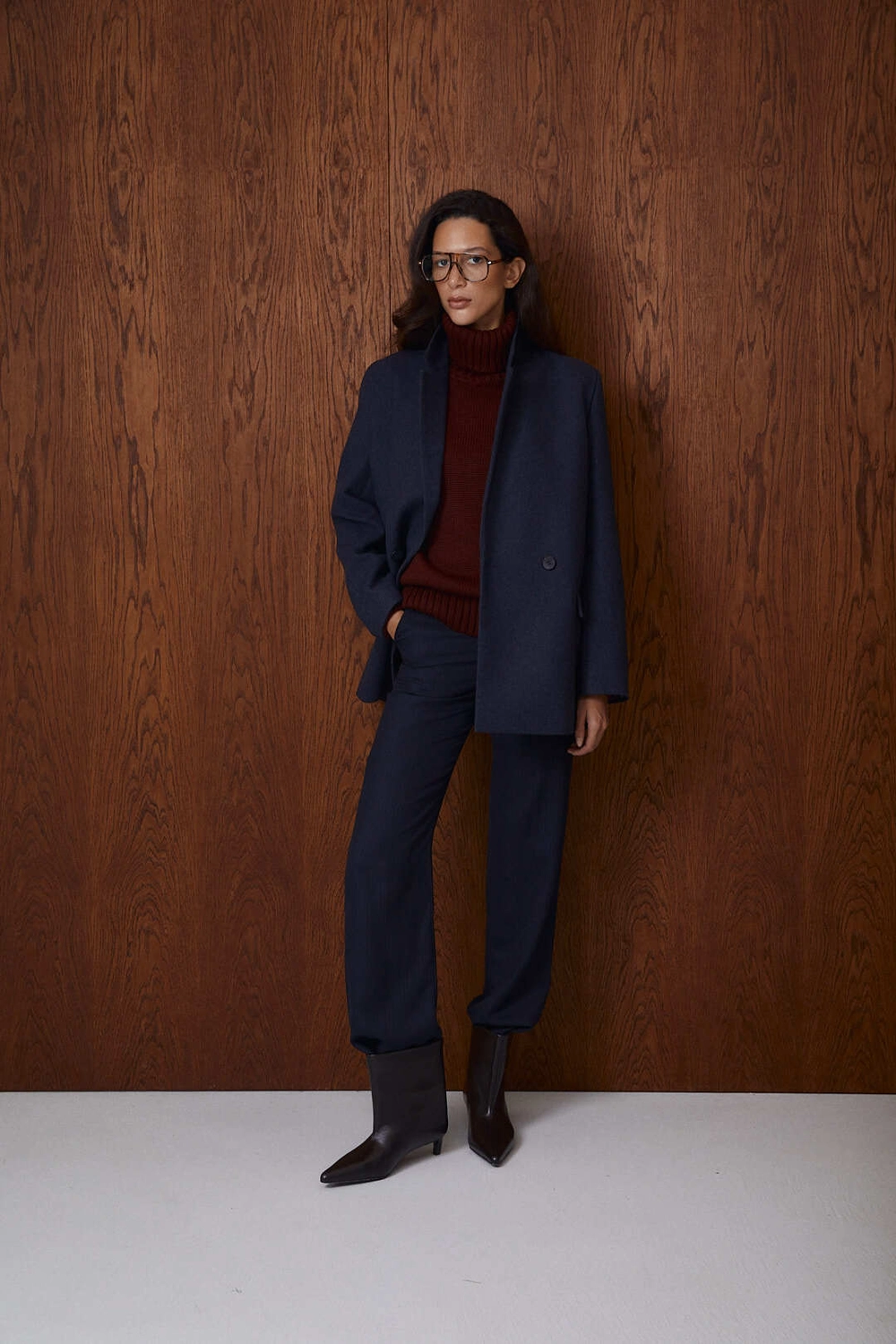 Жакет двубортный, Синий