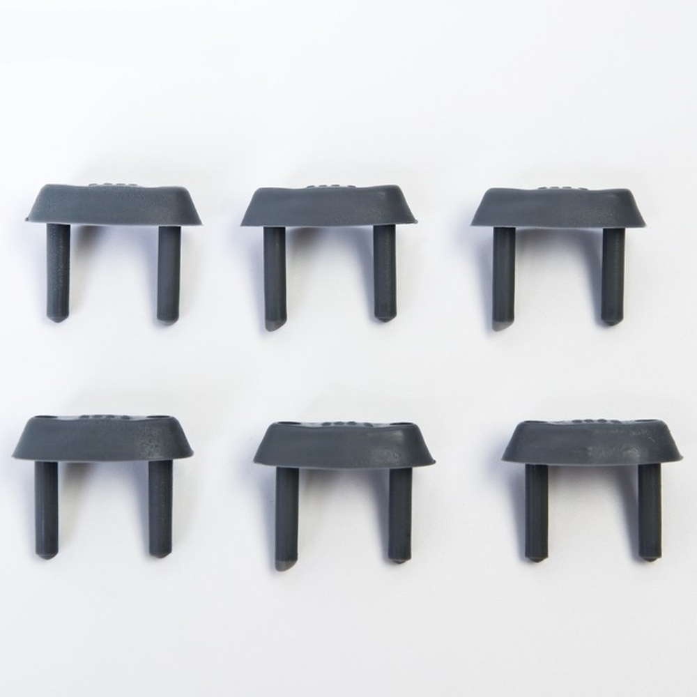 Заглушка для электрических розеток (комплект 6 шт), цвет серый 4050381