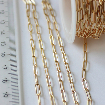 Цепь люкс позолота 9х3мм (10СМ)