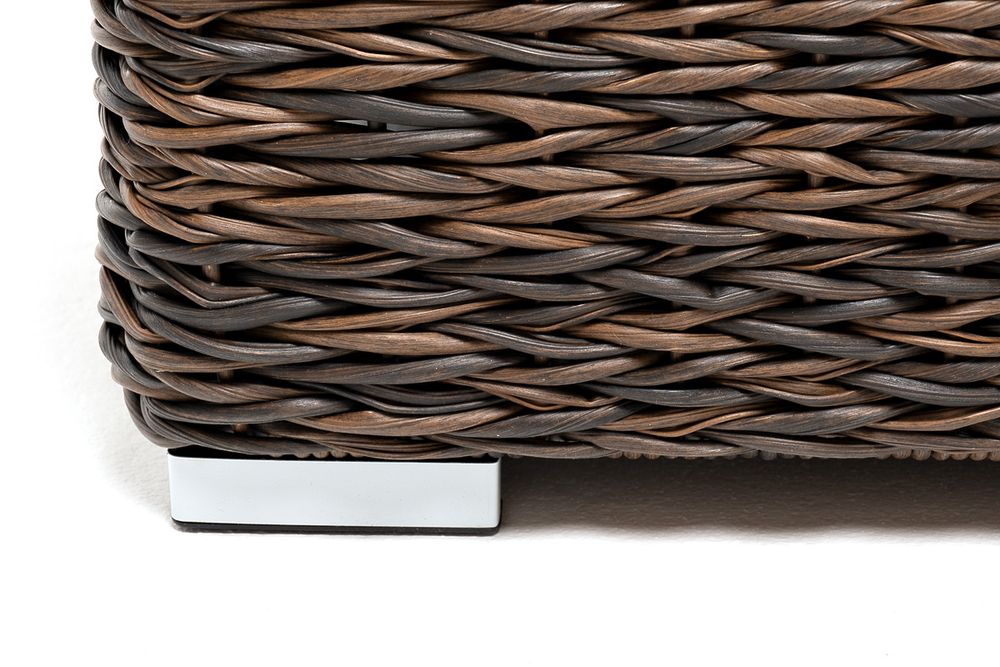 "Лунго" модуль диванный прямой с подушками, цвет коричневый (гиацинт)