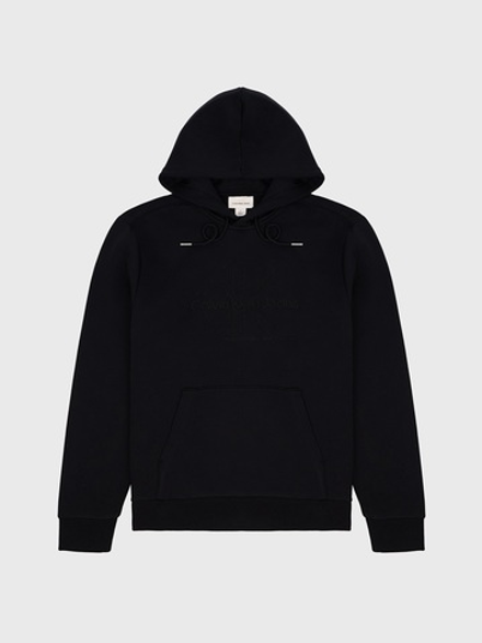 Худи Calvin Klein Jeans Embroidered Monogram Logo Fleece Classic Black Beauty