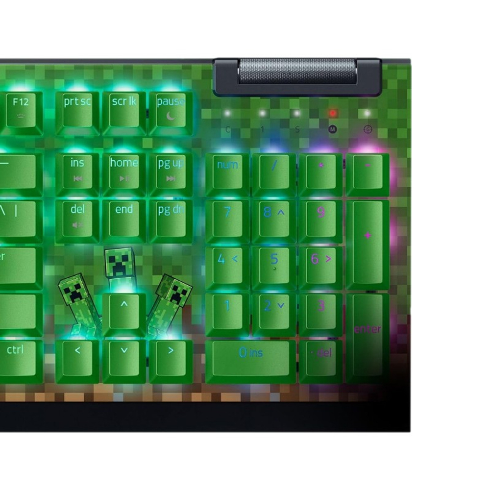 Клавиатура Razer BlackWidow V4 X (Green Switch), Minecraft Edition - US Layout