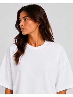 Футболка женская белая oversize M-XL