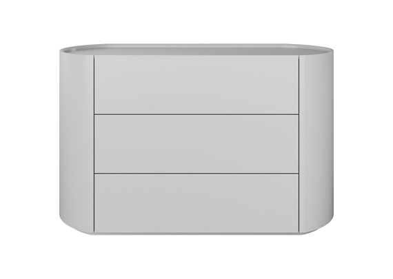 Комод Lagom 3 ящика ширина 120 см (светло-серый)