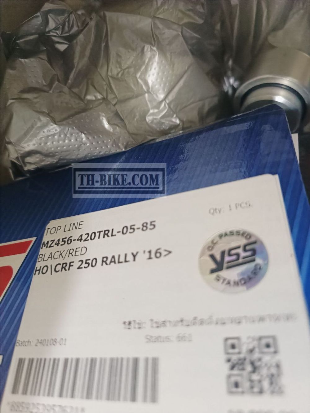 MZ456-420TRL-05-85. Rear shock absorber YSS, 420mm, For Honda CRF250-300 all L-M-Rally