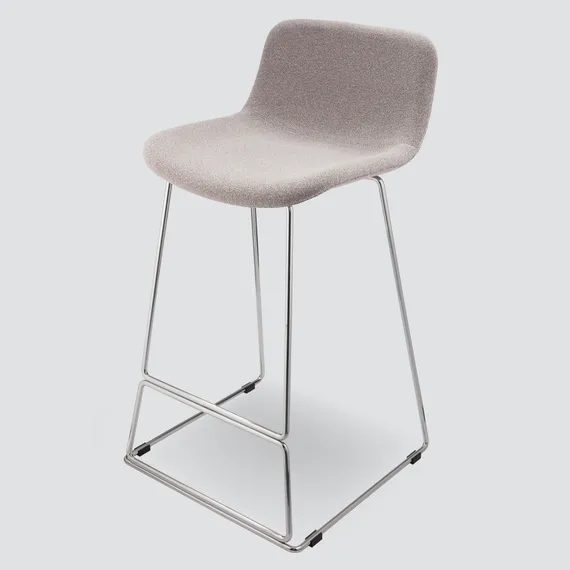 Полубарный стул Neo Soft 65 см, серый, ножки хром