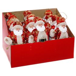 GAEM Украшение новогоднее "Дед Мороз" (блок 12 шт), L9 W4 H16 см, 2в.