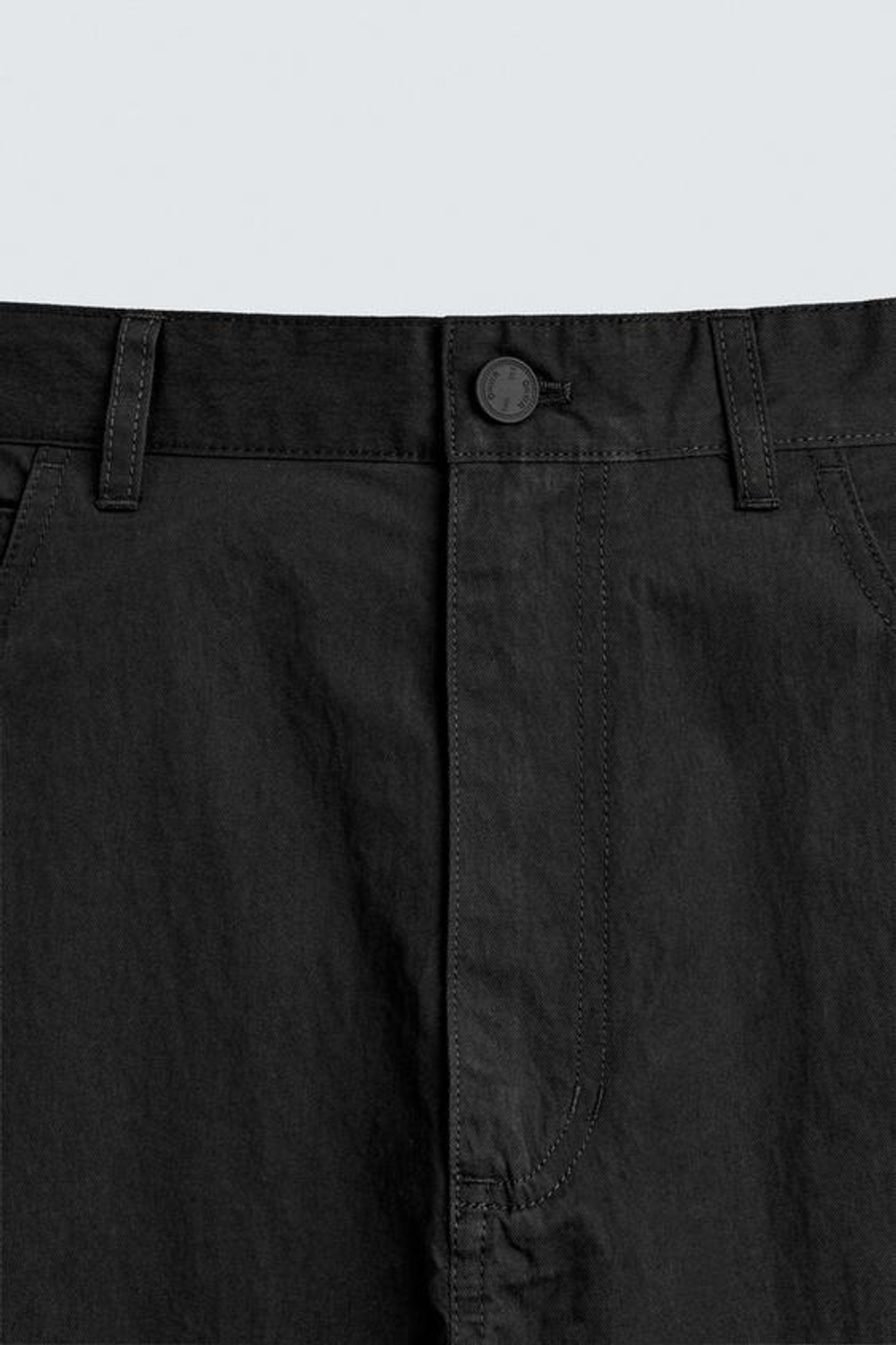 ZARA БРЮКИ CURVED FIT, ЧЕРНЫЙ