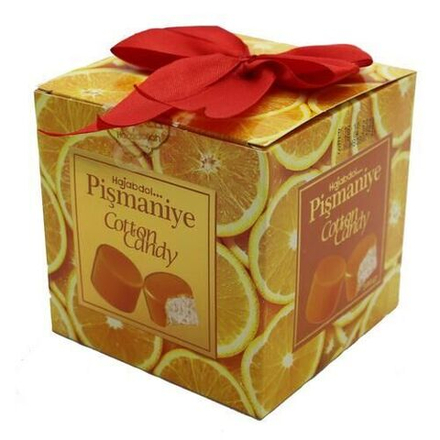 Конфеты Хаджабдуллах из пашмалы Апельсин упаковка с бантом / Hajabdollah Pashmala Sweets Orange 300г