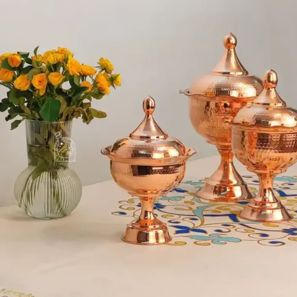 Медная конфетница с крышкой Exirmes 30220295 Иран