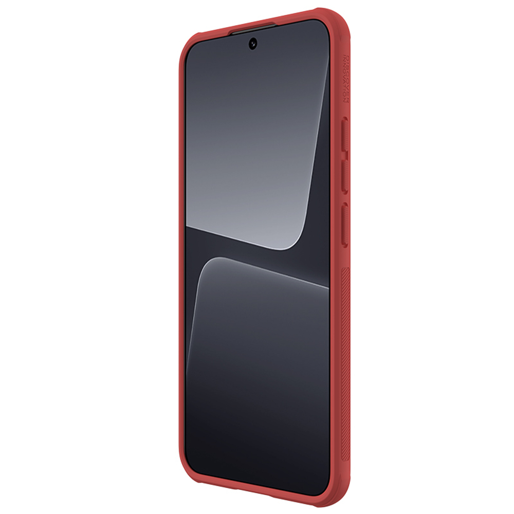Двухкомпонентный усиленный чехол красного цвета от Nillkin для Xiaomi 13, серия Super Frosted Shield Pro