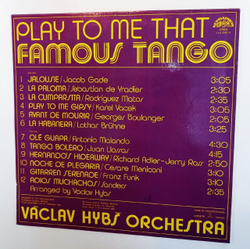 Винтажная виниловая пластинка Vaclav Hybs Orchestra Play To Me That Famous Tango (Czechoslovakia 1980)