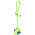 Игрушка - канат для собак мелких и средних пород «НЕСКУЧАЙКА», цвет желтый, 27,5см / 53гр (лейбл)