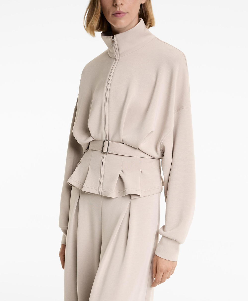 Oysho Мягкая куртка с поясом, темно-серый