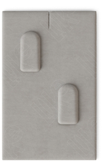 Вкладыш 13/наклонный/для 2 колец/2 вертикальных язычка/прорезь для нитки