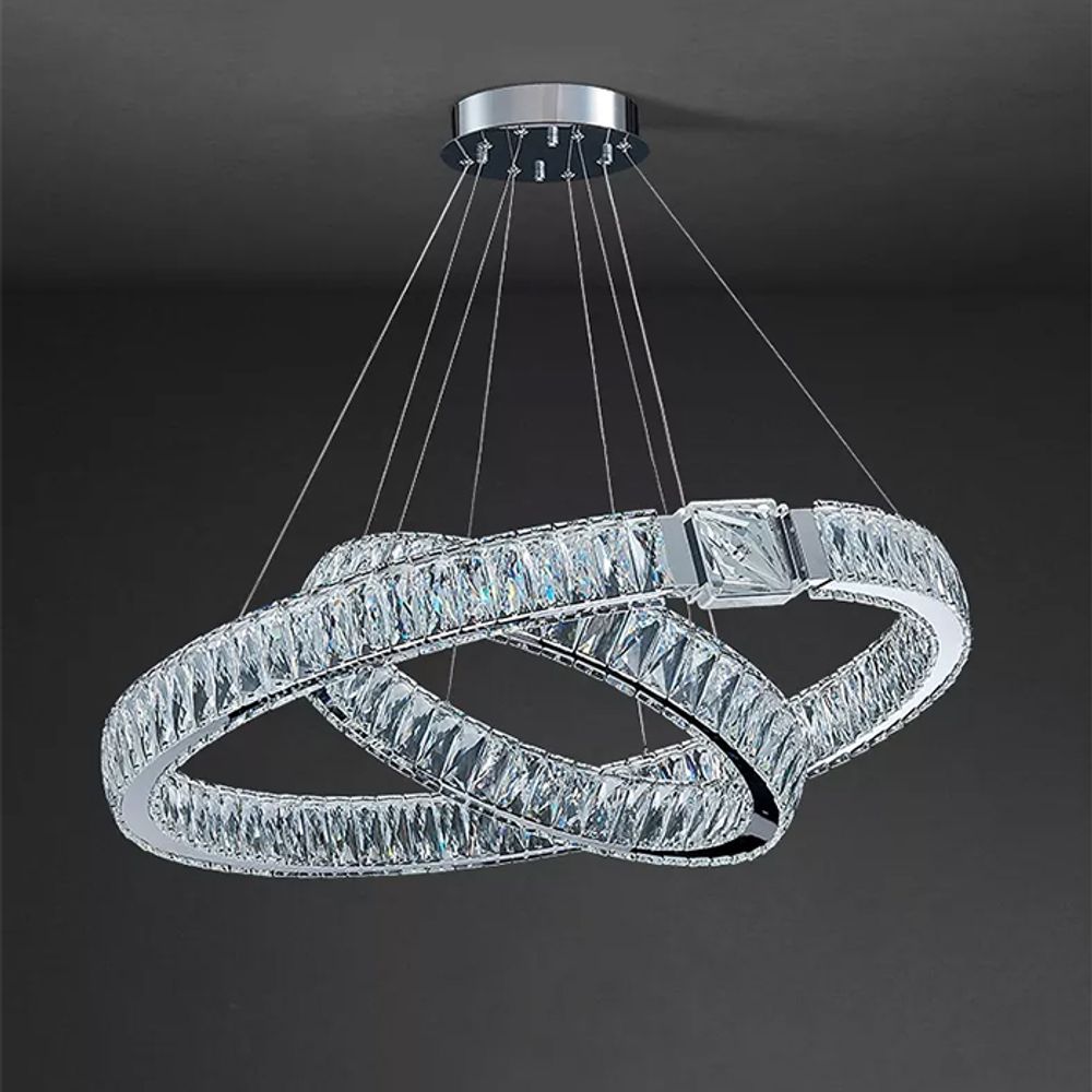 Люстра D8010P/2R/D800+600 silver