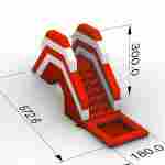 Надувная лестница для бассейна из ПВХ с бассейном, красный, 6,7*1,8*3 м