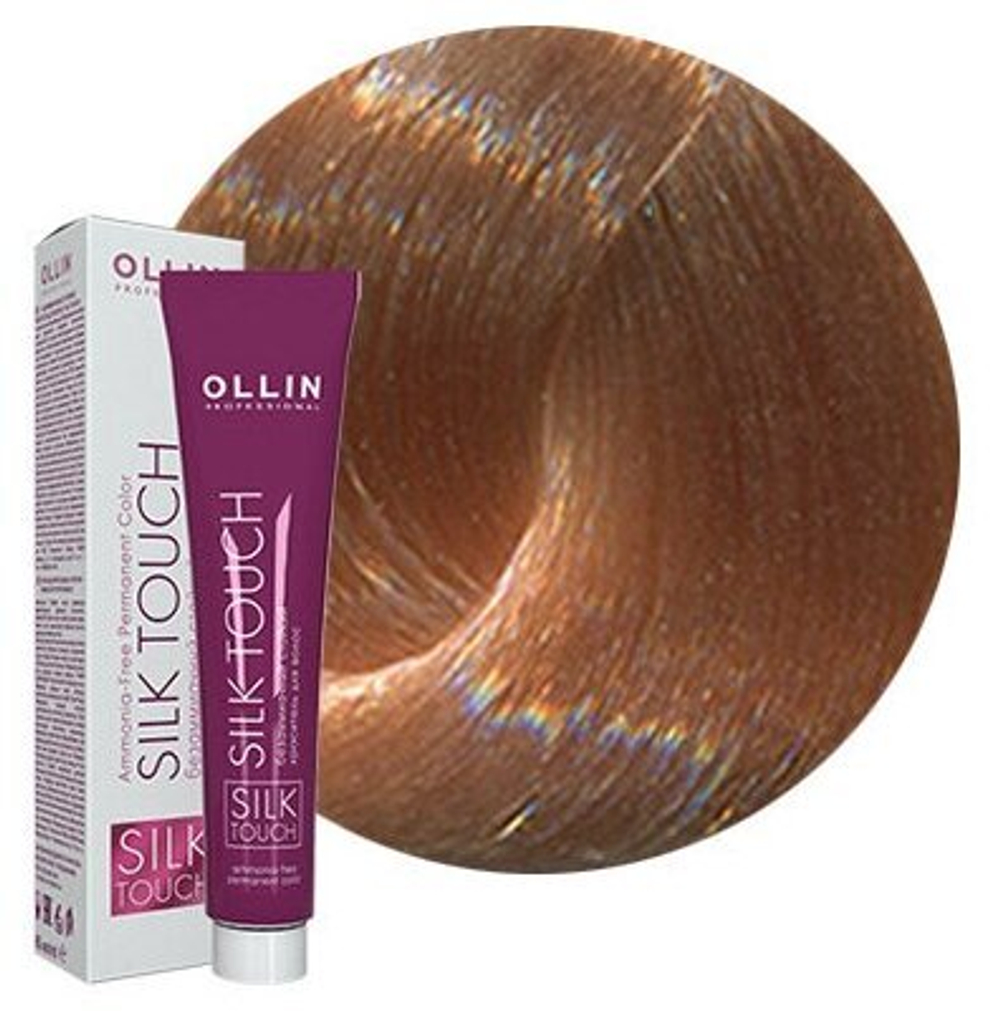OLLIN SILK TOUCH 9/5 блондин махагоновый 60мл Безаммиачный стойкий краситель для волос