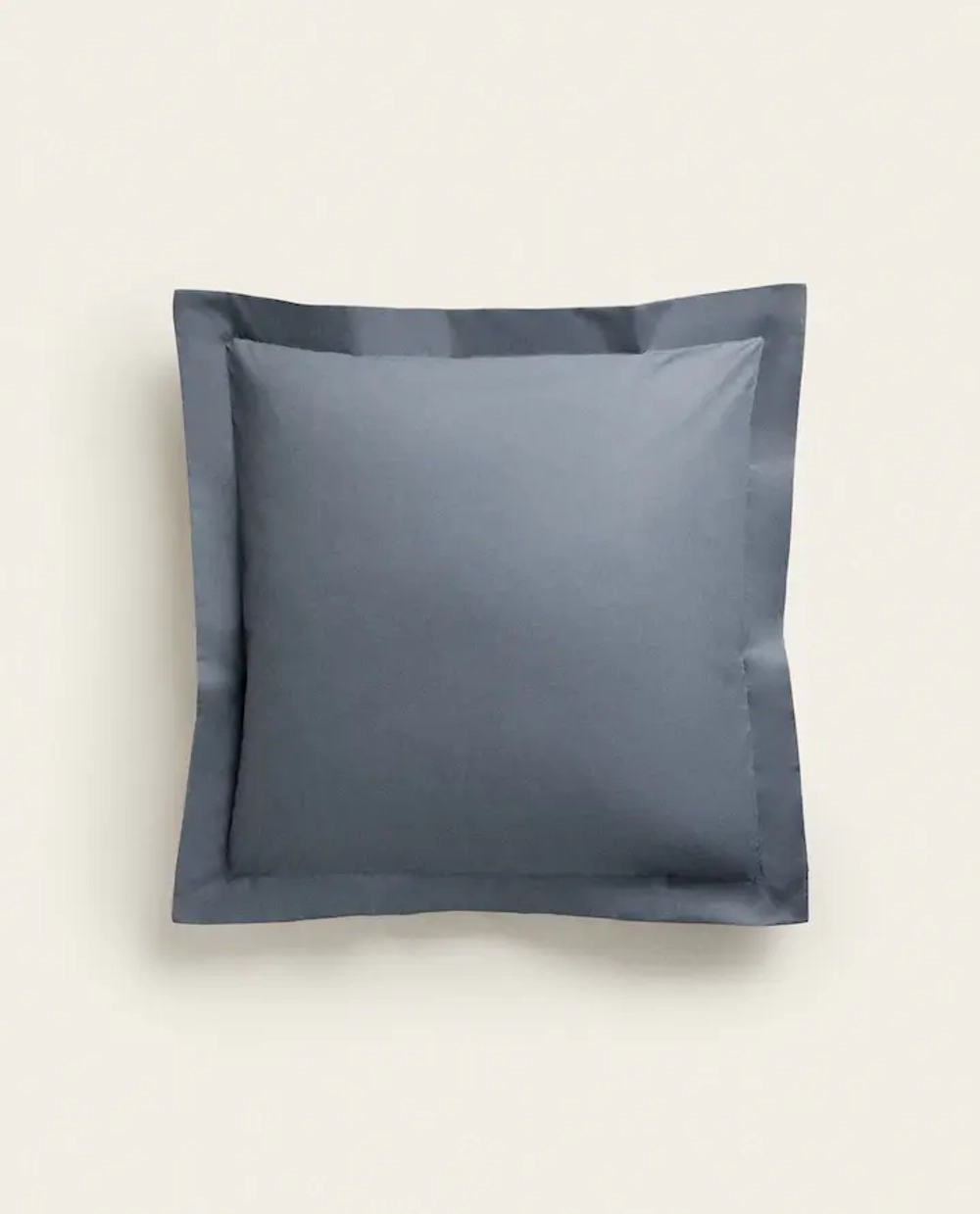 ZARA HOME (200 НИТЕЙ) НАВОЛОЧКА ИЗ ПЕРКАЛЯ, СЕРО-СИНИЙ