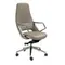 Офисное поворотное кресло 4217 из экокожи серого цвета