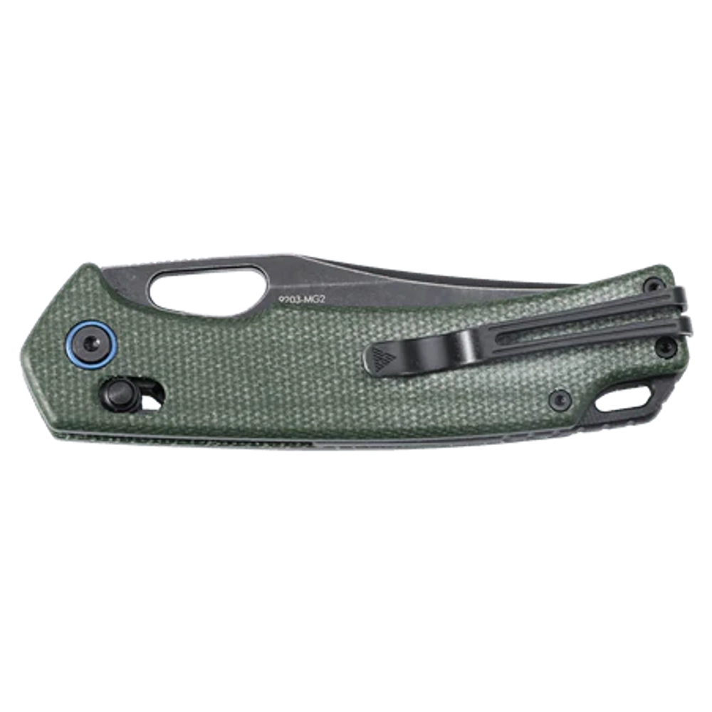 Нож складной SRM 9203-MG2 Retriever Blackwash (10Cr15CoMoV, Green Micarta)