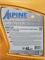 Alpine LongLife 3 III 5W30 C3 4л