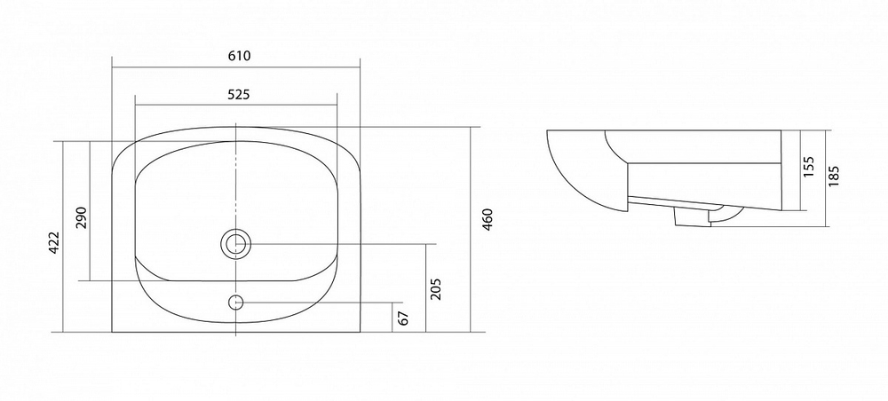 Раковина мебельная Акватон Акварель 60
