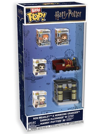 Набор Funko Bitty POP! Harry Potter Ron+Harry+Hermione+Ollivander+Ride+Town 6шт 91760 / Фигурки Фанко Битти ПОП! по мотивам вселенной "Гарри Поттер"