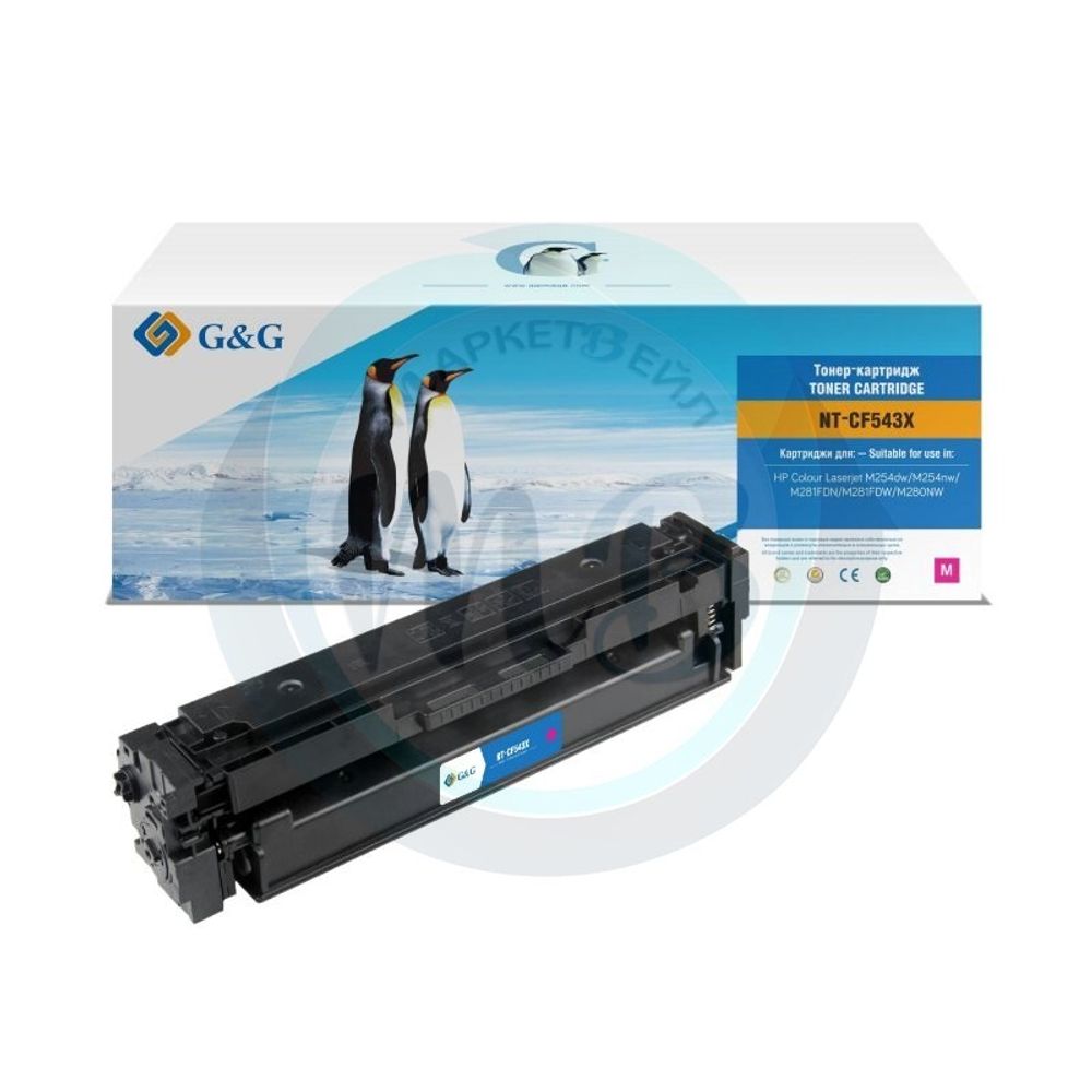 Картридж G&amp;G аналог HP CF543X (203X) для M254/M280/M281 пурпурный (2.5k)