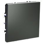 Выключатель с самовозвратом встраиваемый VOLTUM S70 одноклавишный 10А, (титан)