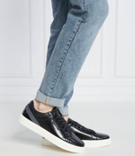 Кожаные кроссовки Calvin Klein - черный(HM0HM01463)