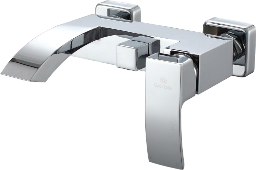 Смеситель для ванны GZ44032 однорычажный латунный с изливом, хром