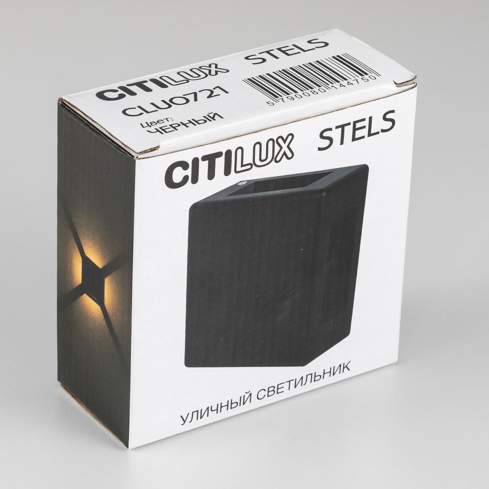 Citilux STELS CLU0721 LED Уличный настенный светильник Чёрный