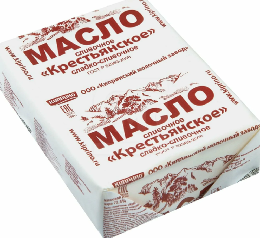 Масло Крестьянское 72.5% 380г
