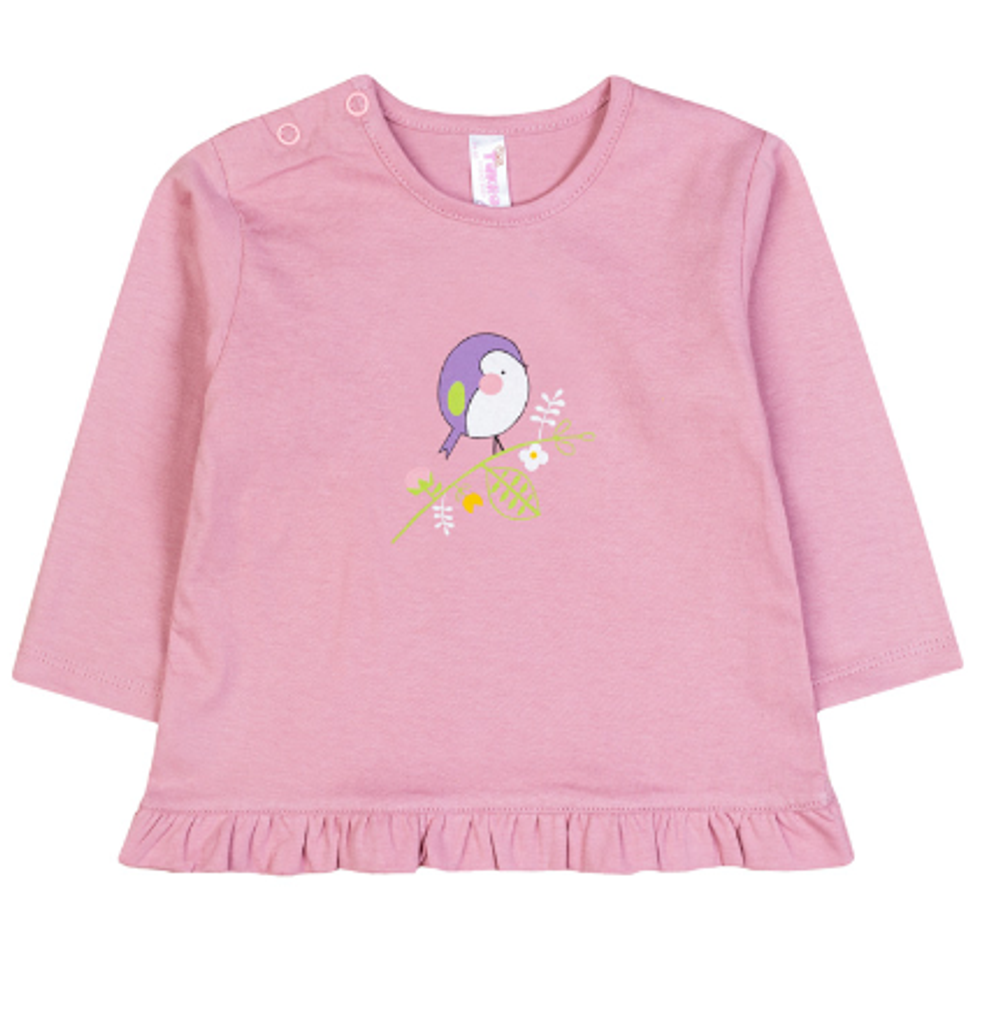 Футболка для н/рожд-х дл.р M1099K-0/1 р.6-9(68-74) сиреневый (Такро), 1 шт.