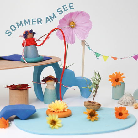 Деревянный сюжетный игровой набор "У воды"