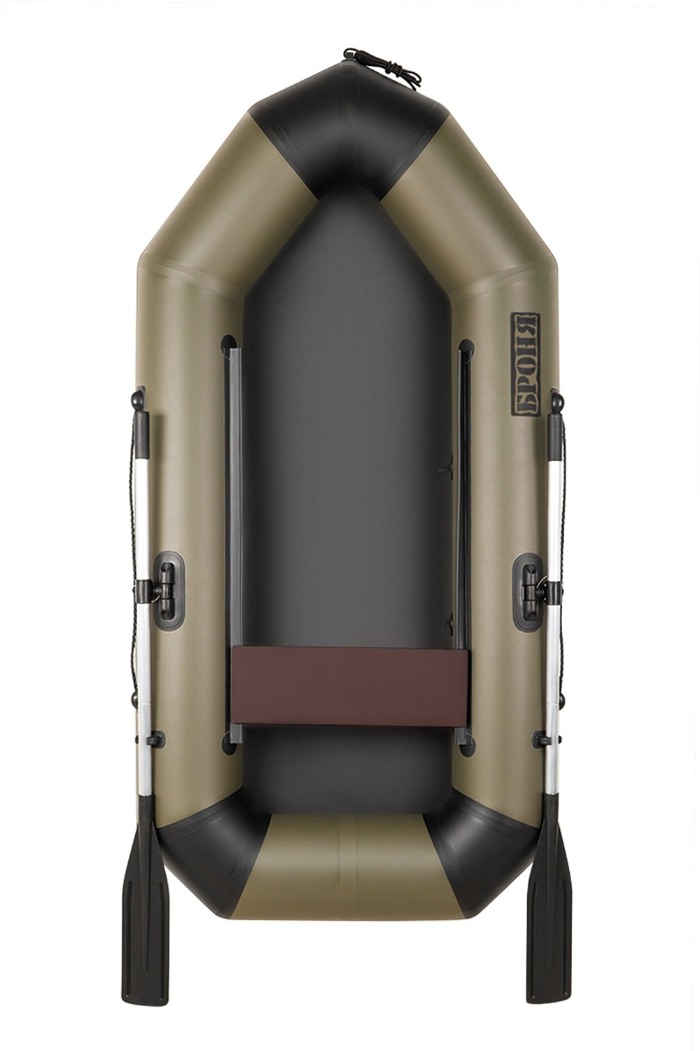 Броня-220 хаки-черный (лодка ПВХ с усилением)