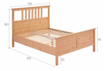 Двуспальная кровать, КЫМОР (HEMNES), 140х200 см, светло-коричневый